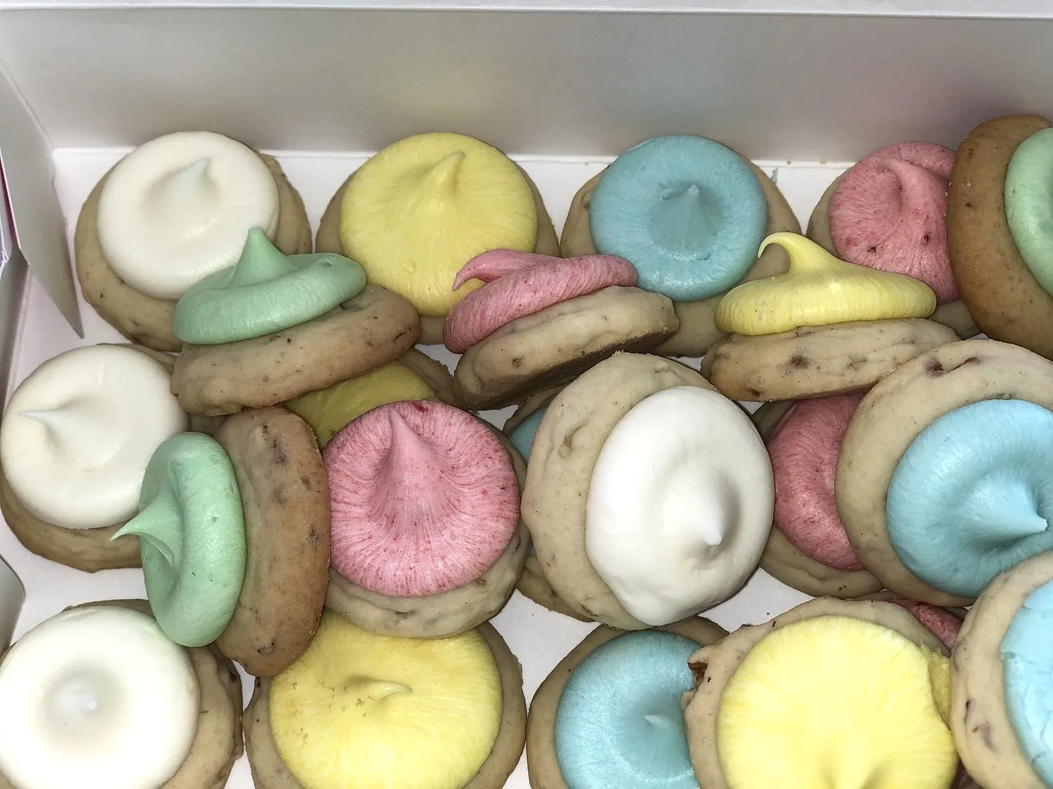 Federal Bake Shop signature thumbprint cookies, iced in four flavors
